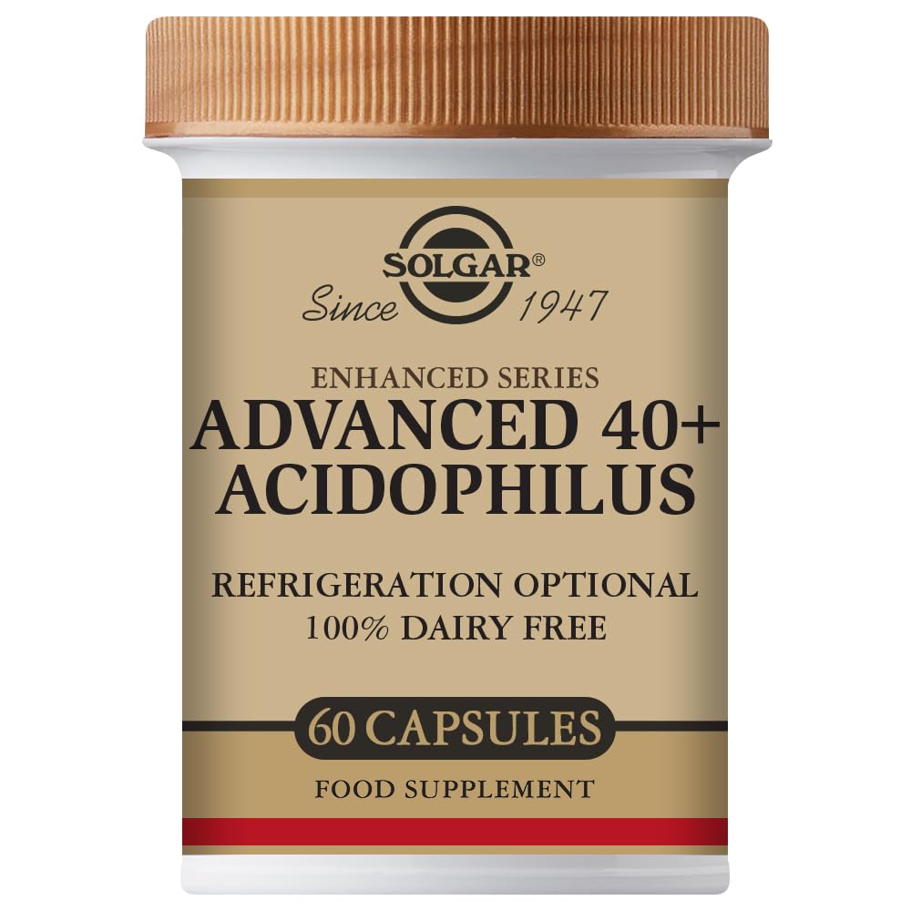 Solgar Advanced 40+ Acidophilus, 120 Vegetable Capsules - Supports Healthy Intestinal Flora - 1.5 Billion Microorganisms Per Serving - Gluten, Dairy, Lactose & Milk Free - Vegetarian - 120 Servings - Medaid International