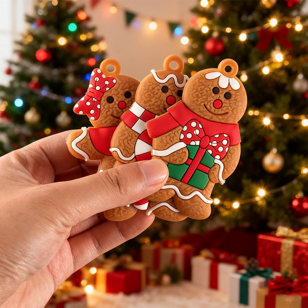 10Pcs Christmas Hanging Ornaments, Cute Snowman & Santa Figurines Decor, Festive Xmas Tree Hanging Decor for Holiday Party and DIY Crafts - Medaid International