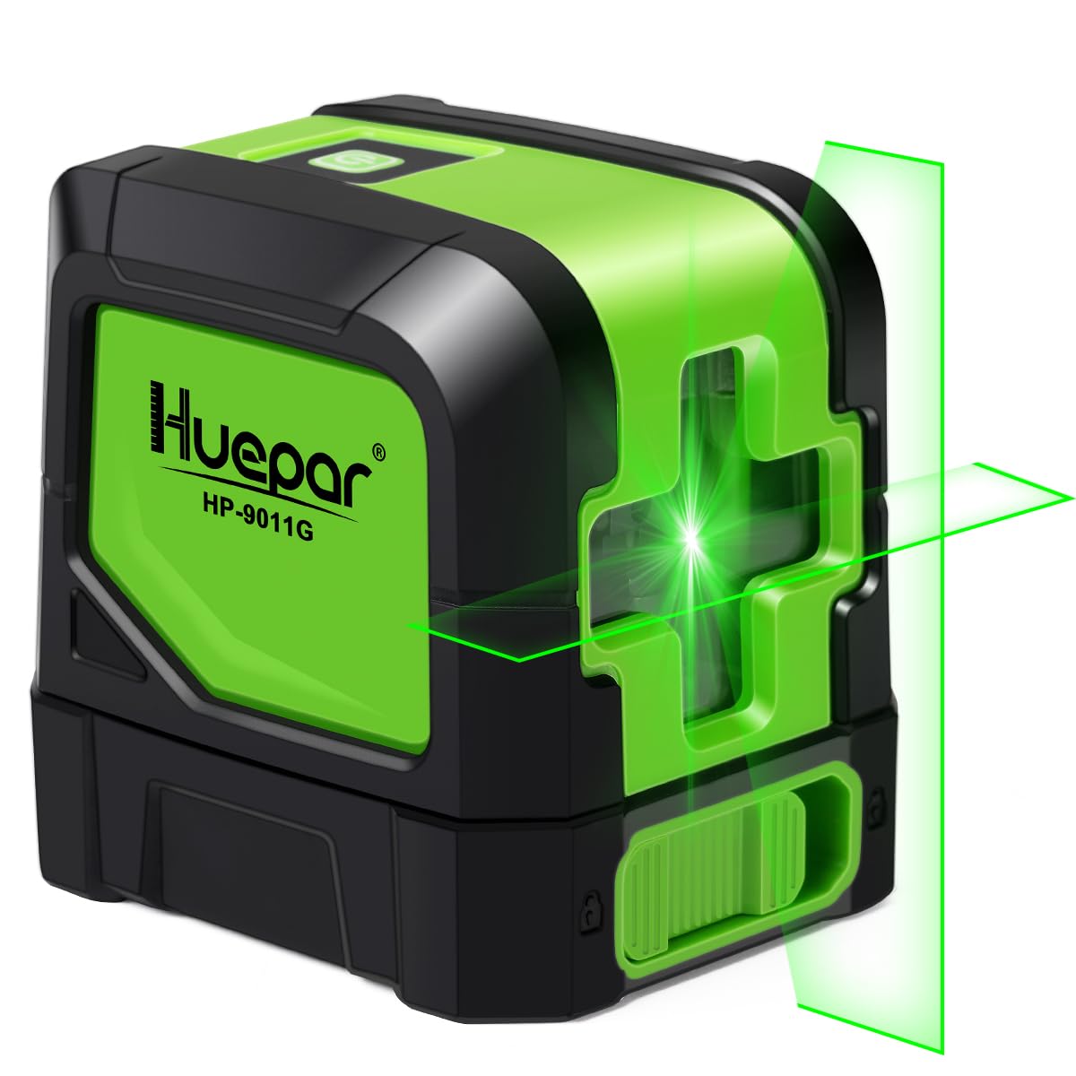 Huepar Laser Level, 100Ft Self Leveling Green Cross Line Laser for Picture Hanging, Tile, Decoration & DIY Construction – 360° Magnetic Base & AA Battery, Indoor Use - Medaid International
