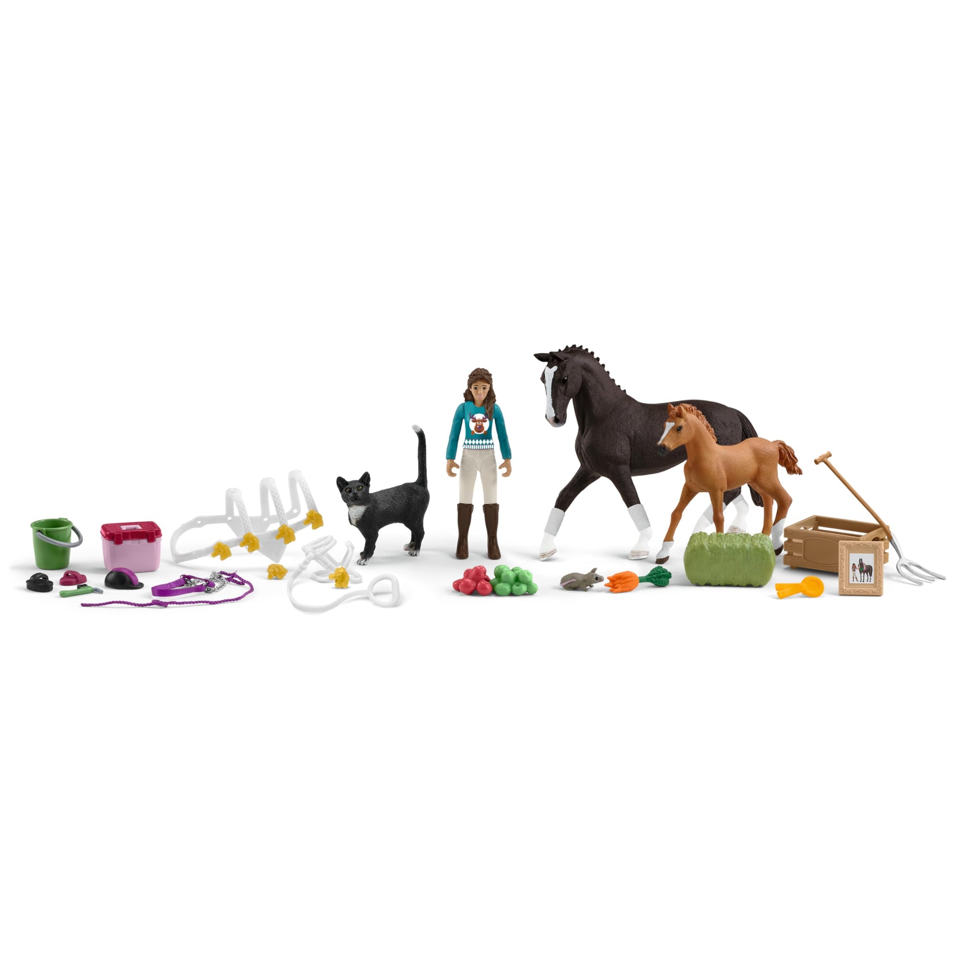 Schleich Horse Club - Horse Club Advent Calendar: Sofia's Winter Surprise - 36 Toys Including Poseable Figurine, Horses and Accessories - Holiday Event Calendar for Christmas - Kids Ages 5+ | 99012 - Medaid International
