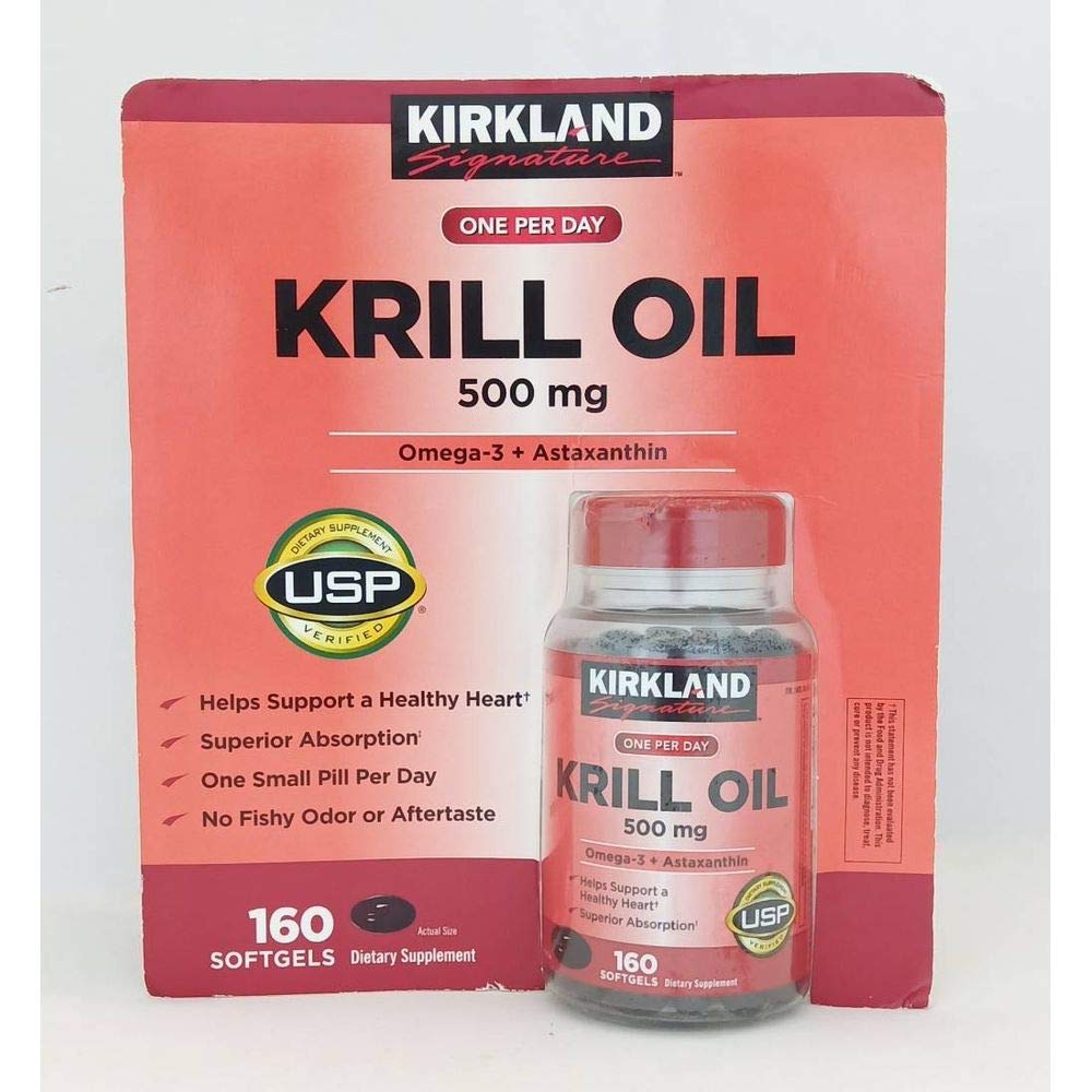 Kirkland Signature Krill Oil 500 Milligram 160 Softgels - Medaid International