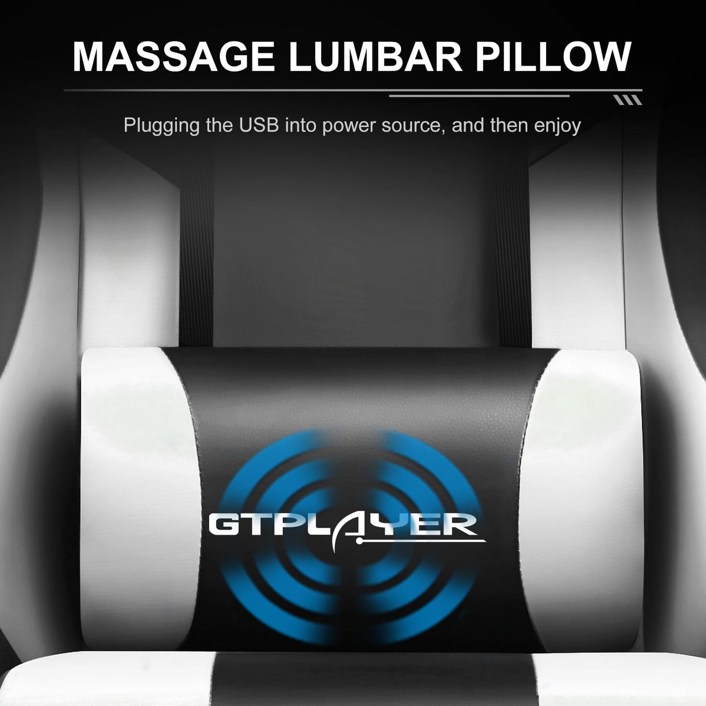 GTPLAYER Gaming Chair, Computer Chair with Footrest and Lumbar Support, Height Adjustable Game Chair with 360°-Swivel Seat and Headrest and for Office or Gaming (Snow White) - Medaid International
