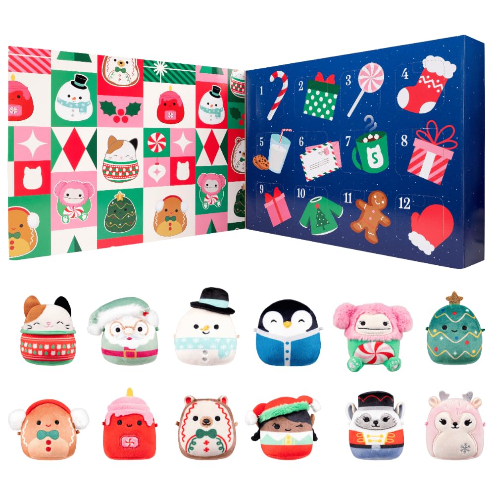 Squishmallows Micromallows 12 Day Advent Calendar 2025, Includuding Cam The Cat Christmas Edition, Tom The Festive Christmas Tree, Nick as Santa, Manny the Snowman and Many More! - Medaid International