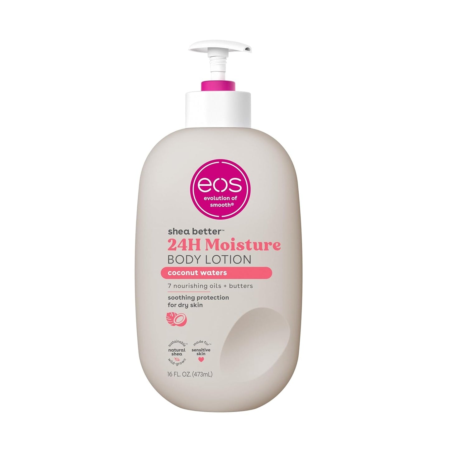 eos Shea Better Body Lotion- Vanilla Cashmere, 24-Hour Moisture Skin Care, Lightweight & Non-Greasy, Made with Natural Shea, Vegan, 16 fl oz - Medaid