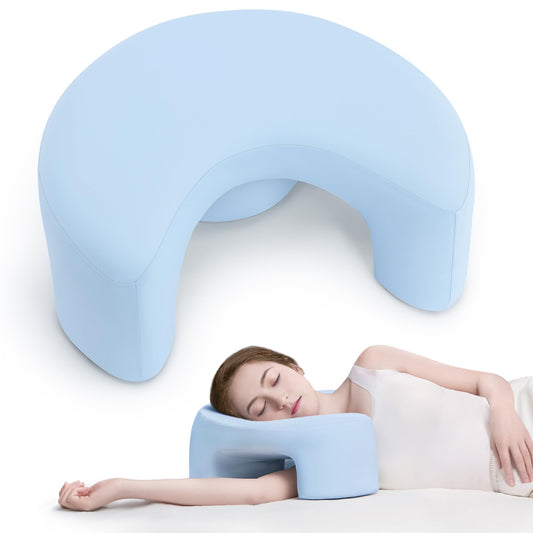 Side Sleeping Pillow with Arm Holes - Ergonomic Memory Foam Pillow for Cervical, Neck, Shoulder & Rotator Cuff Pain Relief - Ideal for Side Sleepers.(Blue) - Medaid International