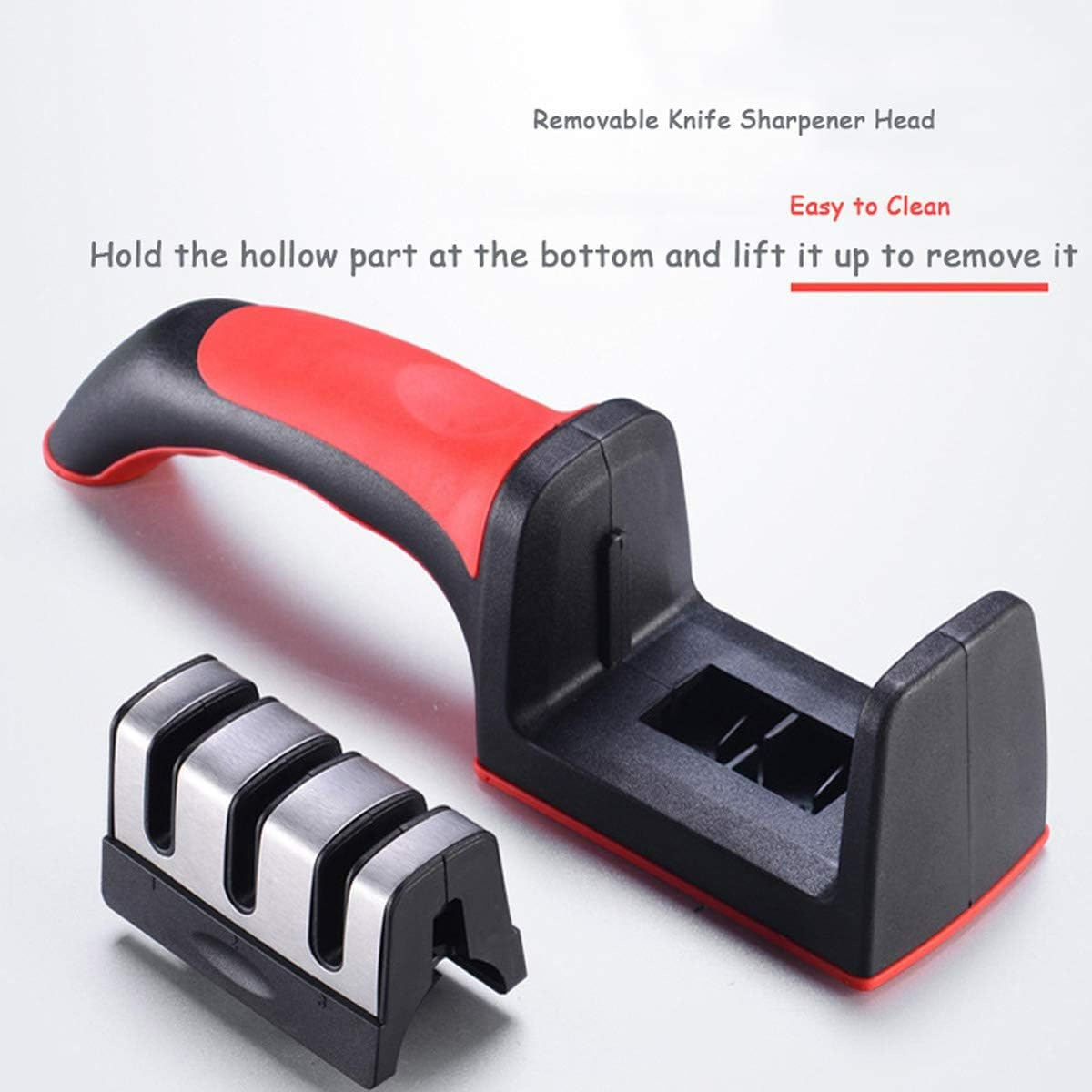 Premium Knife Sharpener, with 3-Stage Blades Sharpener Stone - Medaid International