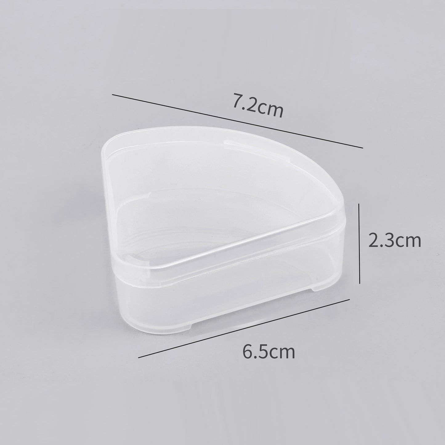 6Pcs Portable Triangle Powder Puff Cases Only Makeup Sponge Holder Powder Puff Protective Storage Box Makeup Puff Travel Case Container Travel Beauty Blender Holder, Clear - Medaid International