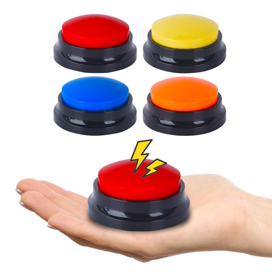 4 Pack Portable AAC Communication Devices for Autism Individuals with Communication Difficulties, Communication Device for Nonverbal Kids, Voice Recording Buttons for Schools, Home, Treatment Courses - Medaid International