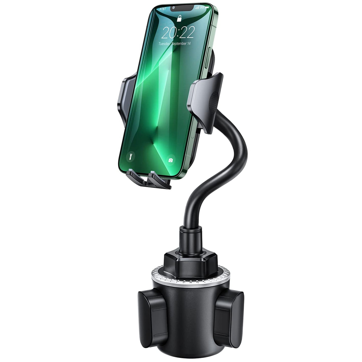 andobil Military-Grade Cup Phone Holder for Car/Truck, [2025 Enhanced] 13" 360° Adjustable Gooseneck w/Anti-Shake Car Mount, Universal Car Phone Holder for iPhone/Samsung/Pixel All 4.0-7.0" Devices - Medaid International