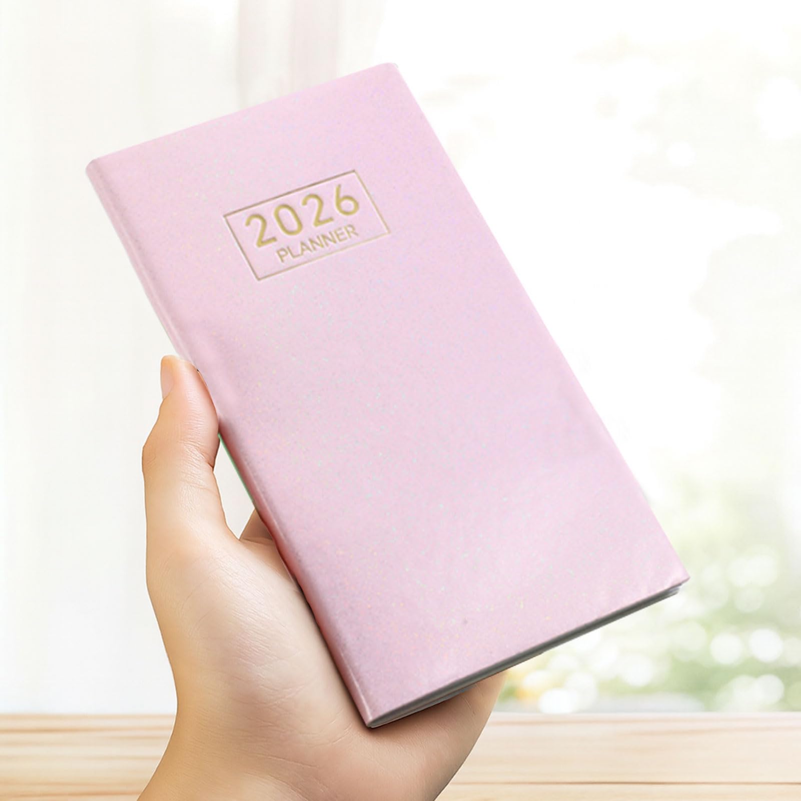 2026 A6 Daily Planner - Ultra-Compact Pocket Calendar (Jan 2026-Dec 2026), Thin Cover, for Purse/Pocket, Pink - Medaid International