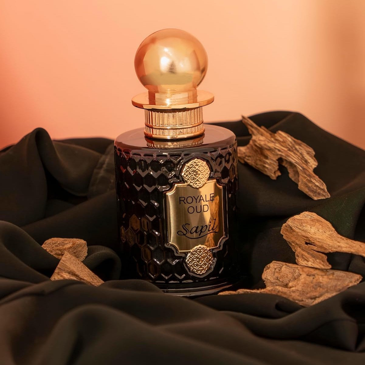 Sapil Royale Oud Unisex Eau De Parfum – Saffron, Nutmeg & Patchouli Musk Blend – Long-Lasting Luxury Arabic Oud Perfume for Men & Women – Premium Dubai Fragrance – 3.38 oz - Medaid International