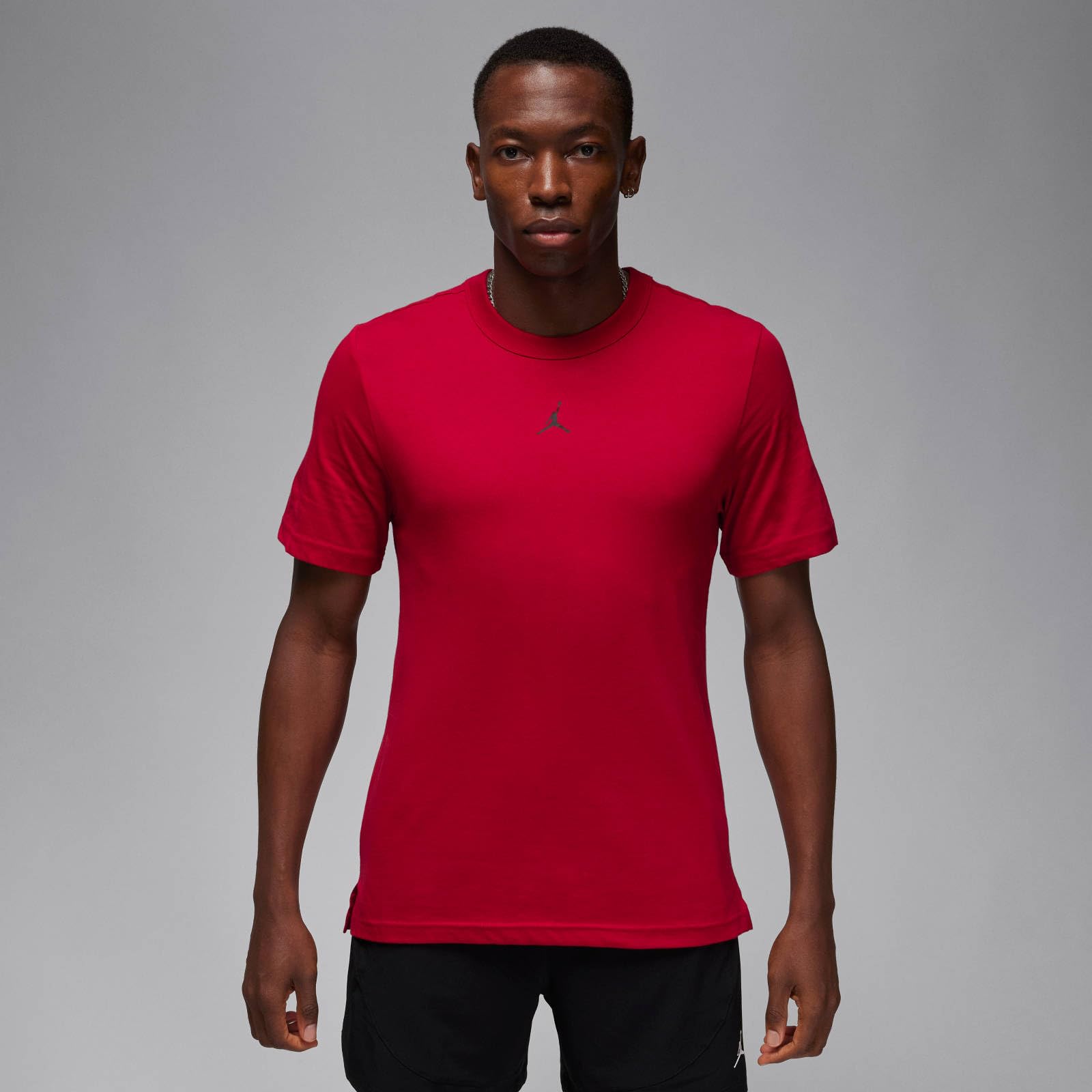 Jordan Sport Men's Dri-FIT Short-Sleeve Top (Gym Red/Black, FN5829-687) Size X-Large - Medaid International