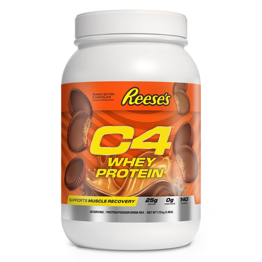 Cellucor C4 Whey Protein Powder, Reese's Peanut Butter & Chocolate - 25g Protein, 0g Added Sugar, 140 Calories Per Serving, Supports Muscle Recovery, 28 Servings, Premium Whey for Post-Workout - Medaid International