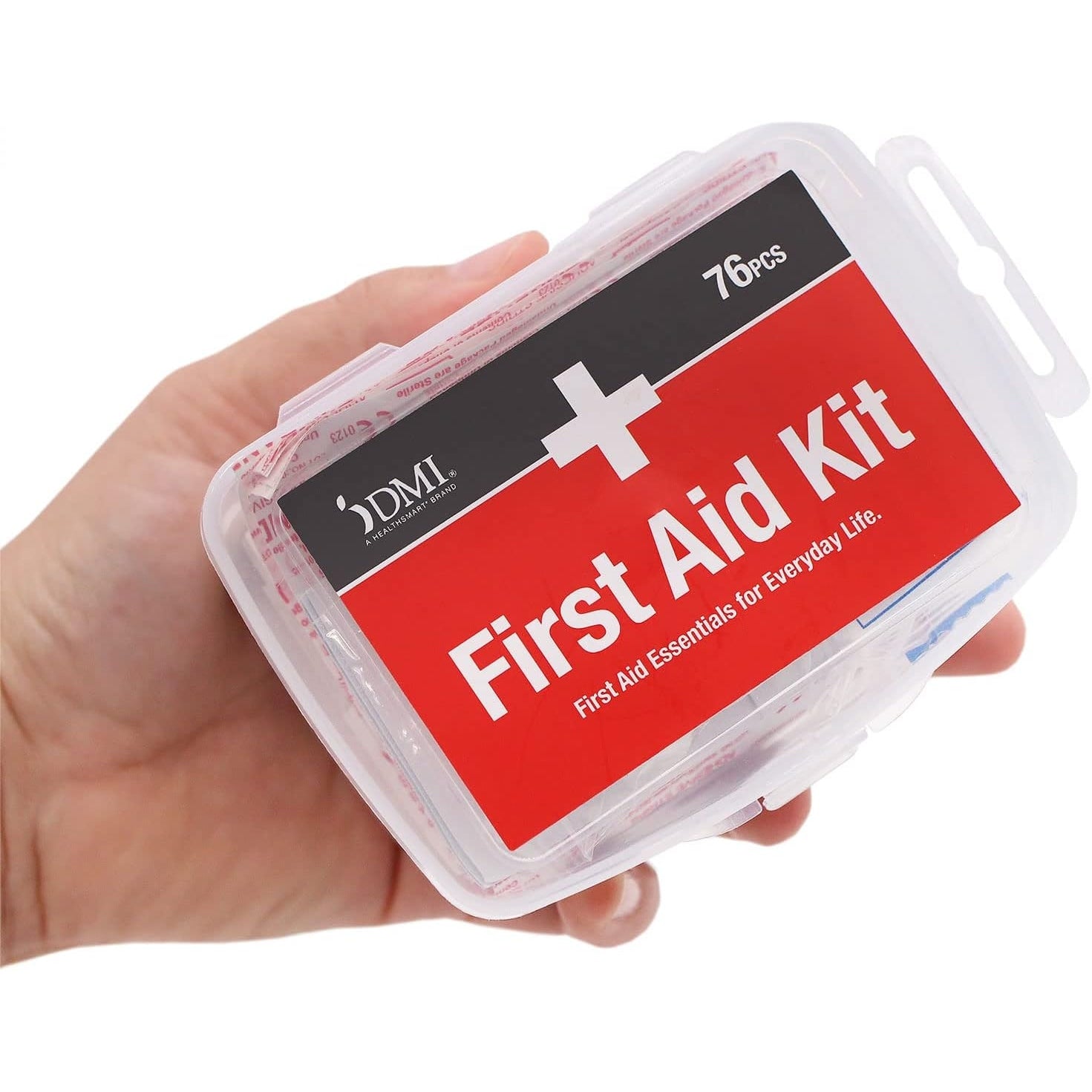 DMI 76-Piece First-Aid Kit, All-Purpose Use for Minor Cuts and Scrapes, Durable Water-Resistant Case, Convenient and Portable, FSA & HSA Eligible - Medaid