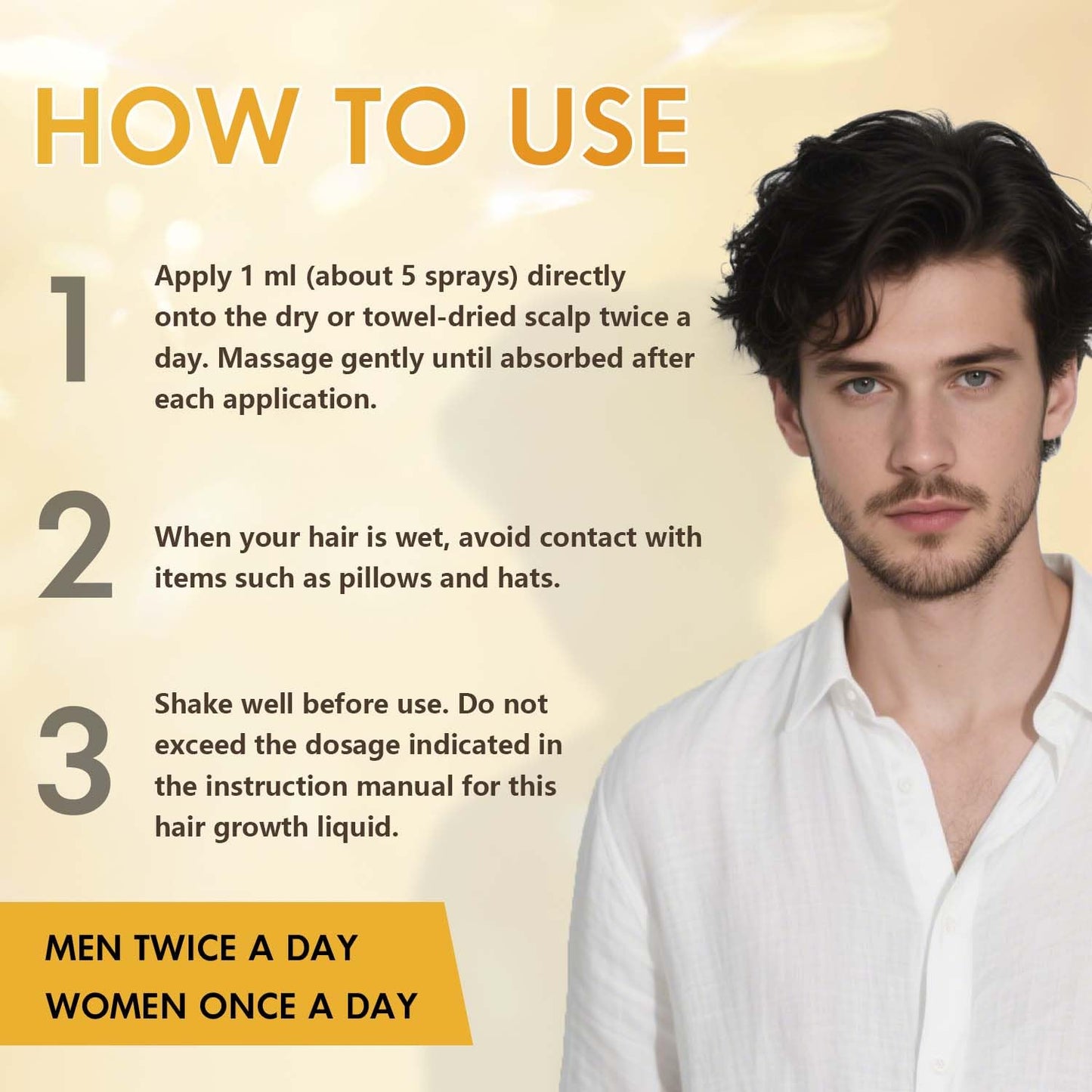 Minoxidil for Men and Women, Hair Growth Biotin Serum with Batana and Rosemary for Hair Beard Regrowth Treatments Extra Strength Hair Loss Solution, Clinically Proven to Regrow Thicker - Medaid International