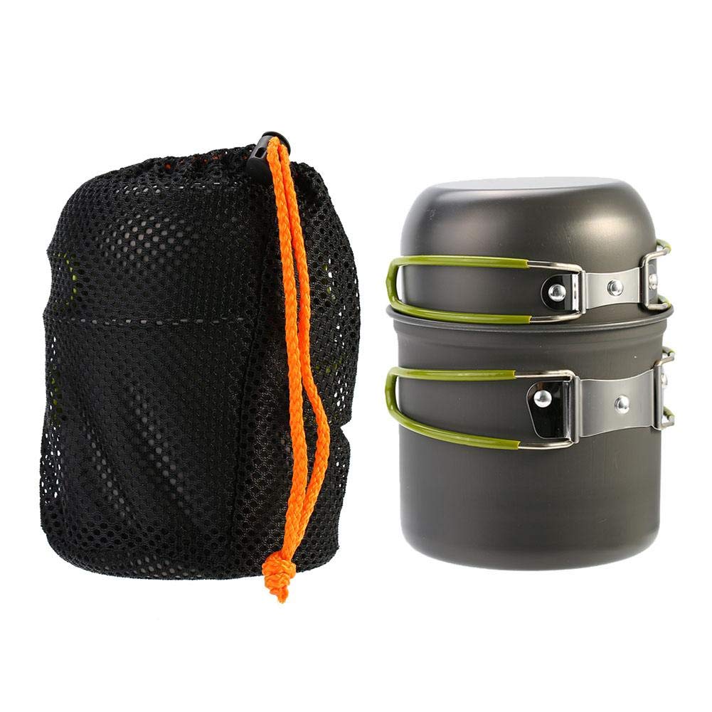Camping Essentials - Compact Aluminium Alloy Pot Set With Storage Bag