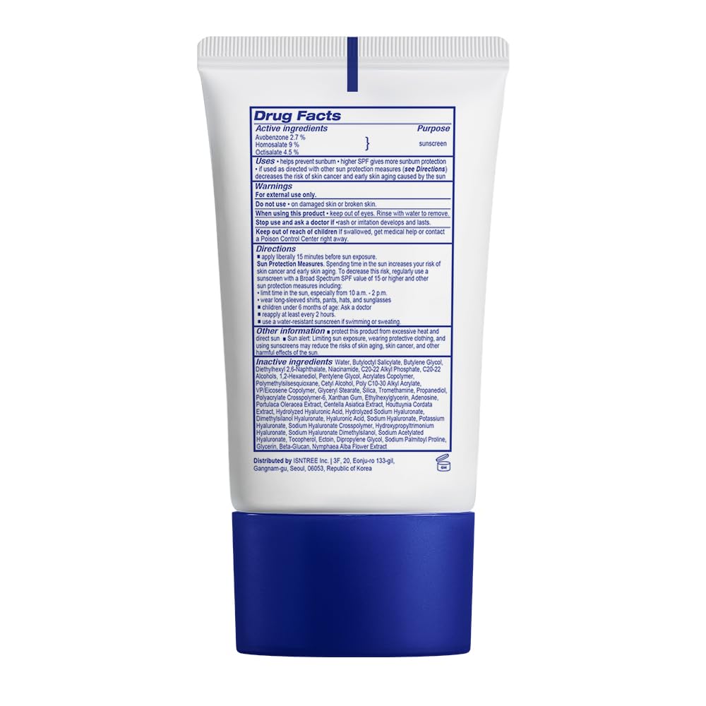 ISNTREE Hyaluronic Acid Daily Sun Gel 50ml, 1.69 fl oz | SPF 30 | Korean Skincare | Moisturizing | No White Cast | Lightweight | Mild Formula | Daily SPF | Korean Sunscreen | Broad Spectrum - Medaid International