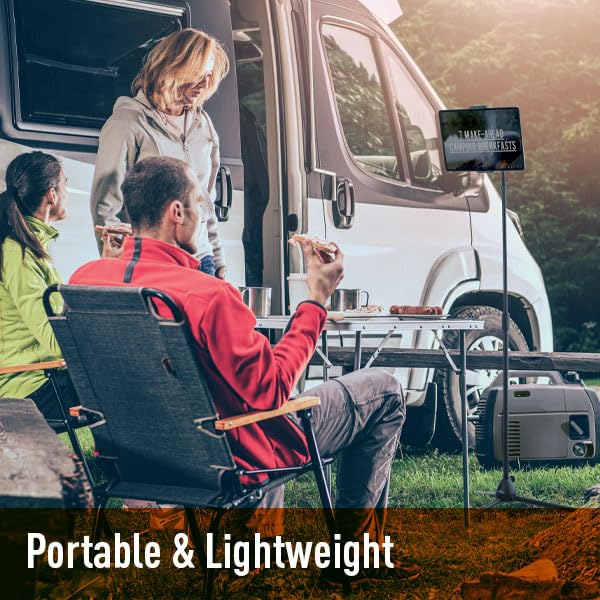 Durable Twist Tablet & Smartphone Floor Stand, Gooseneck 360 Degrees Swivel Mount & Adjustable Height - Black Tablet and Smartphone Holder - Compatible with iPhone, iPad, Android Devices, and More. - Medaid International