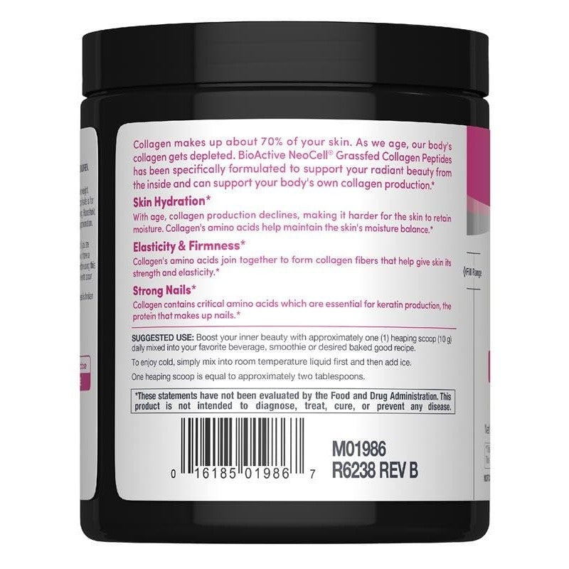 NeoCell Super Collagen Peptides, 10g Collagen Peptides per Serving, Gluten Free, Keto Friendly, Non-GMO, Grass Fed, Healthy Hair, Skin, Nails and Joints, Unflavored Powder, 7 oz., 1 Canister - Medaid International