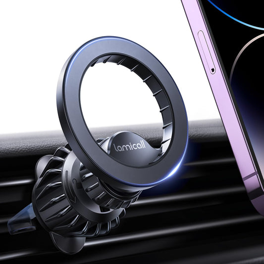 Lamicall for MagSafe Car Mount - [20 Super Magnets] Magnetic Car Phone Mount, Air Vent Phone Holder Car, Hands Free Cell Phone Holder Clip Car Accessories fit iPhone 17 16 15 14 13 Pro Plus Max - Medaid International