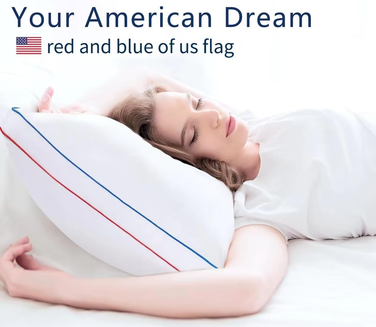 SUMEQIQ Pillows Queen Size Set of 2, Fluffy Bed Pillows for Sleeping, Queen Pillows 2 Pack with Hotel Quality, Medium Firm and Supportive Down Alternative Pillow for Side and Back Sleeper, 20" x 30" - Medaid International