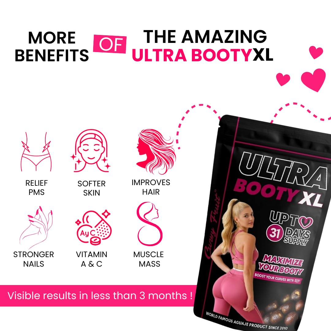 Curvy Fruit Maximum Booty Growth – Ultra Booty Powder with Aguaje + Black Maca – Glute Volume Supplement for Women - Medaid International