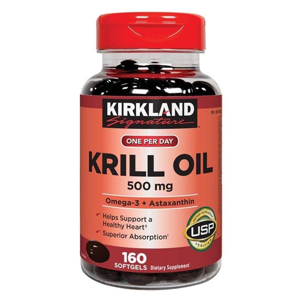 Kirkland Signature Krill Oil 500 Milligram 160 Softgels - Medaid International