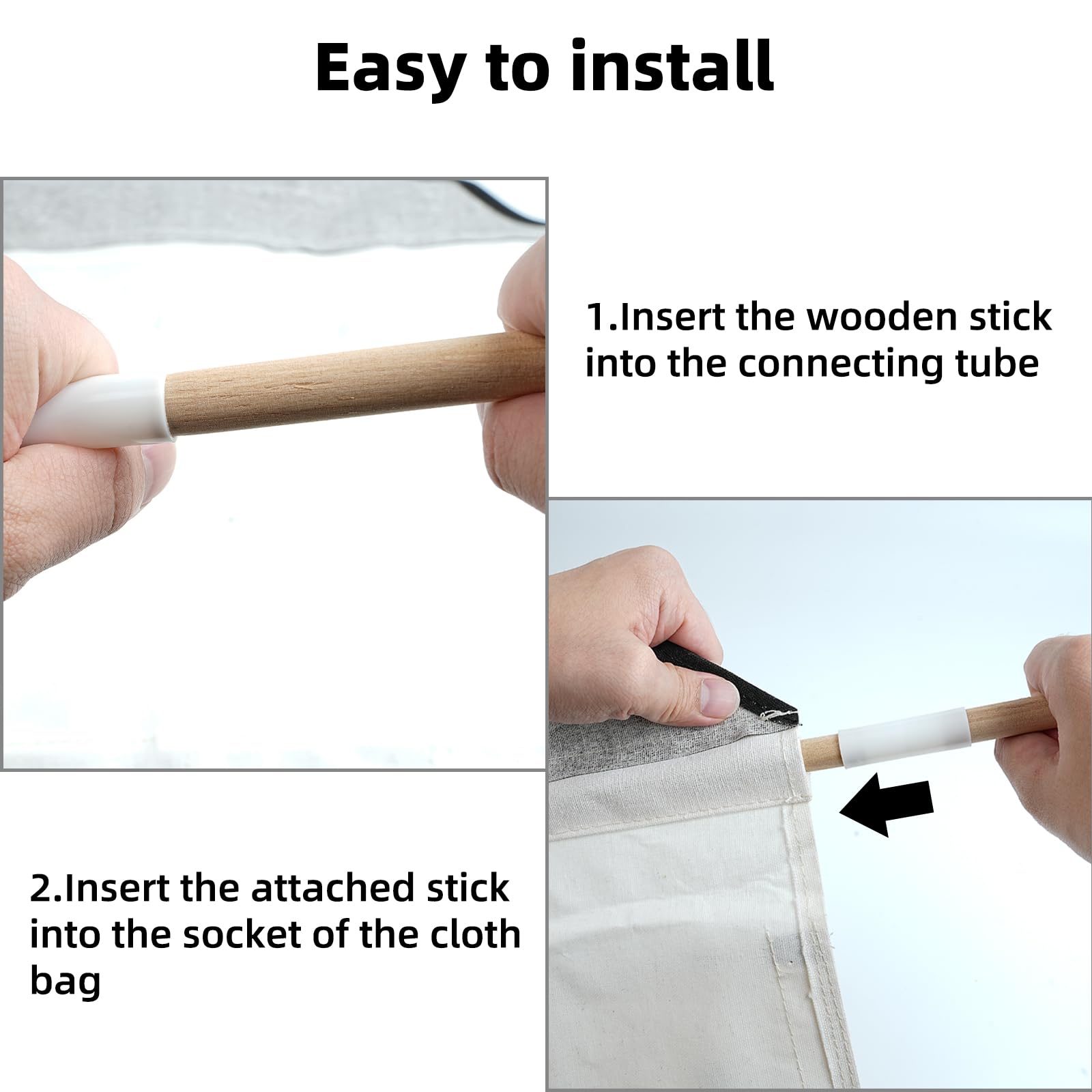 Christmas 24 Day Advent Calendar with Pockets Wall Hanging Bag for Holiday Decoration - Medaid International