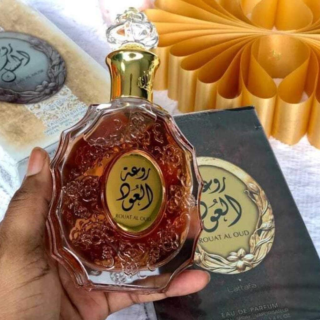 Lattafa Rouat Al Oud for Unisex Eau de Parfum Spray, 3.4 Ounce - Medaid International