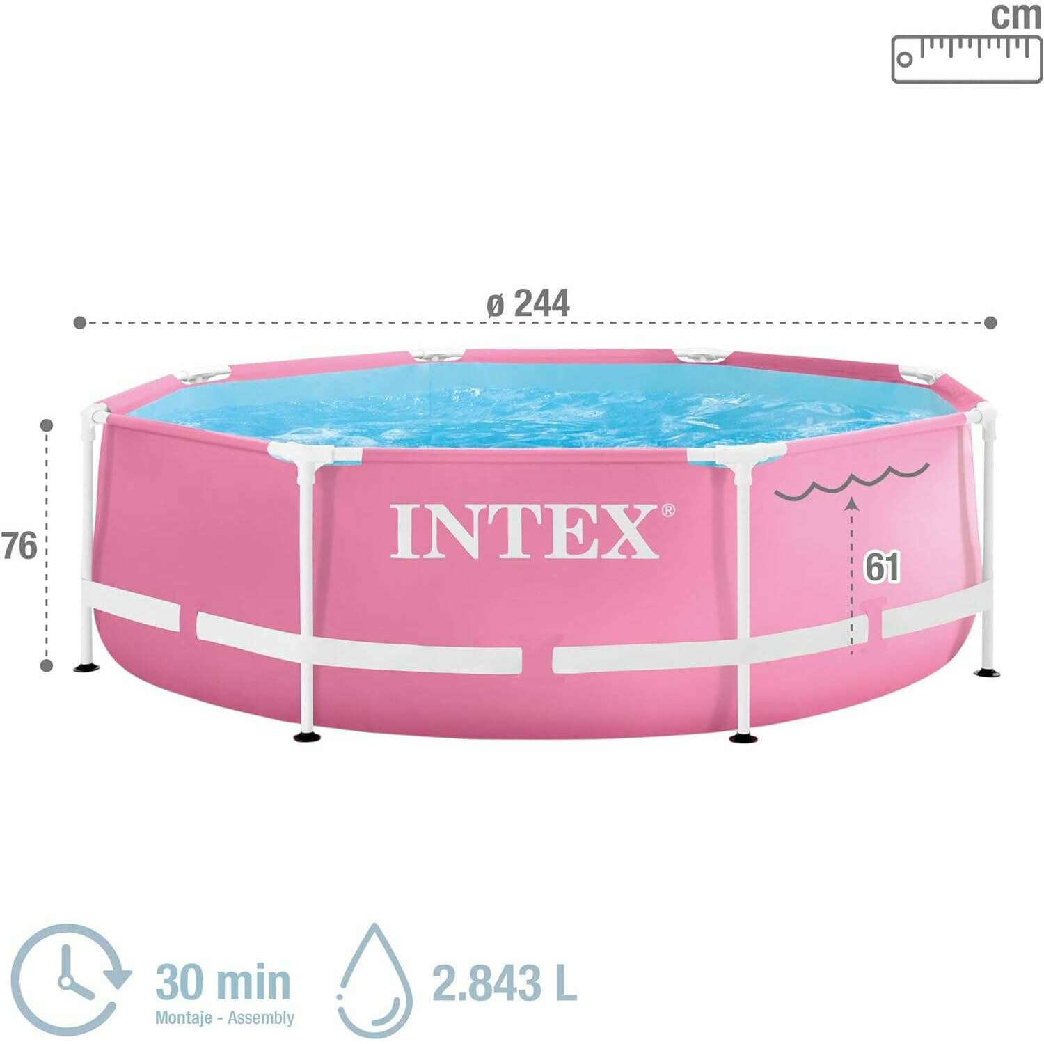 Pink Metal Frame Pool - Medaid International