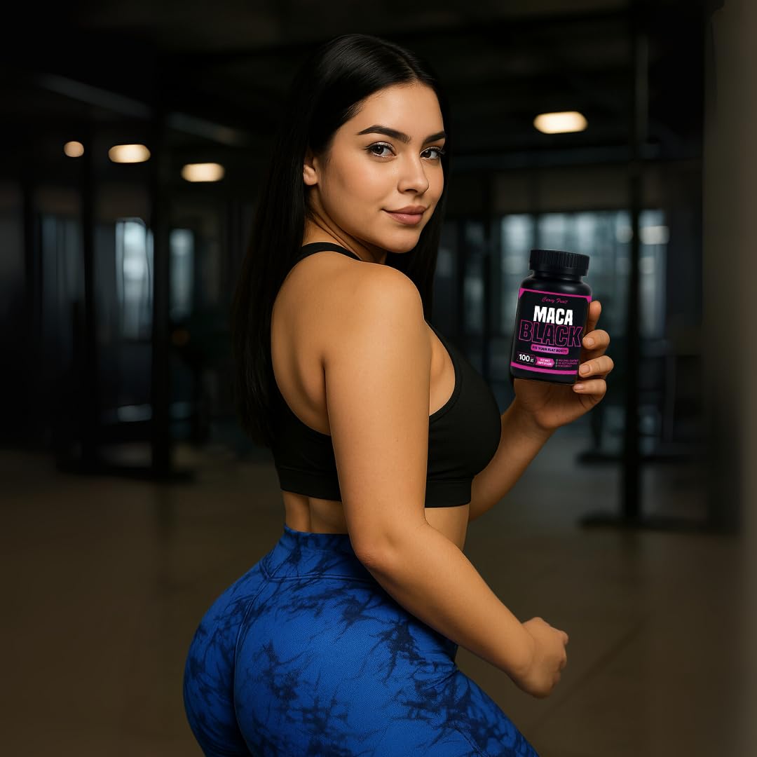Genuine Black Maca Root Pills for a Big Butt Growing in Short time- 600 mg x 100 und (31 Days) by CurvyFruit - Medaid International