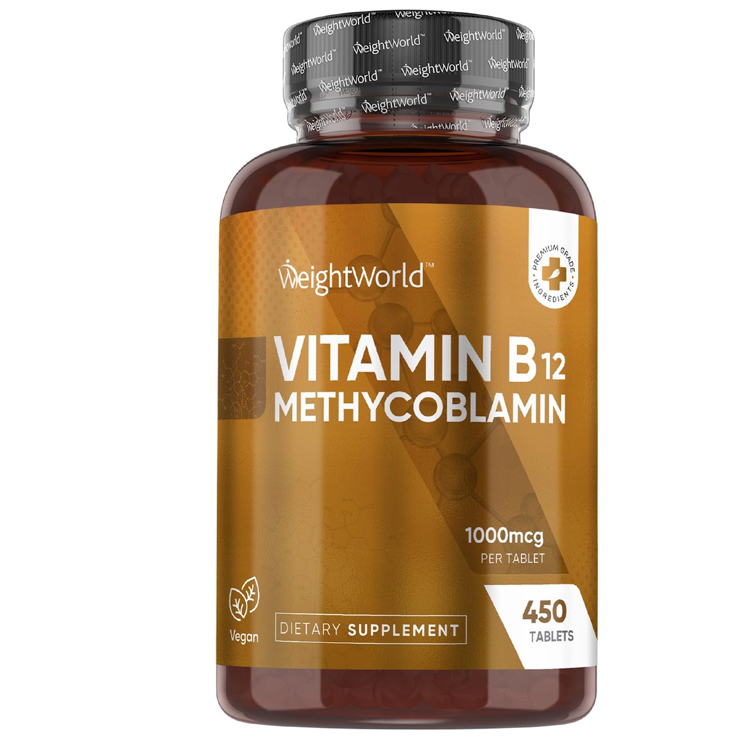 WeightWorld Vitamin B12 Tablets High Strength – 1000mcg Vegan Supplement – 400 Pure Methylcobalamin Tablets - Medaid International