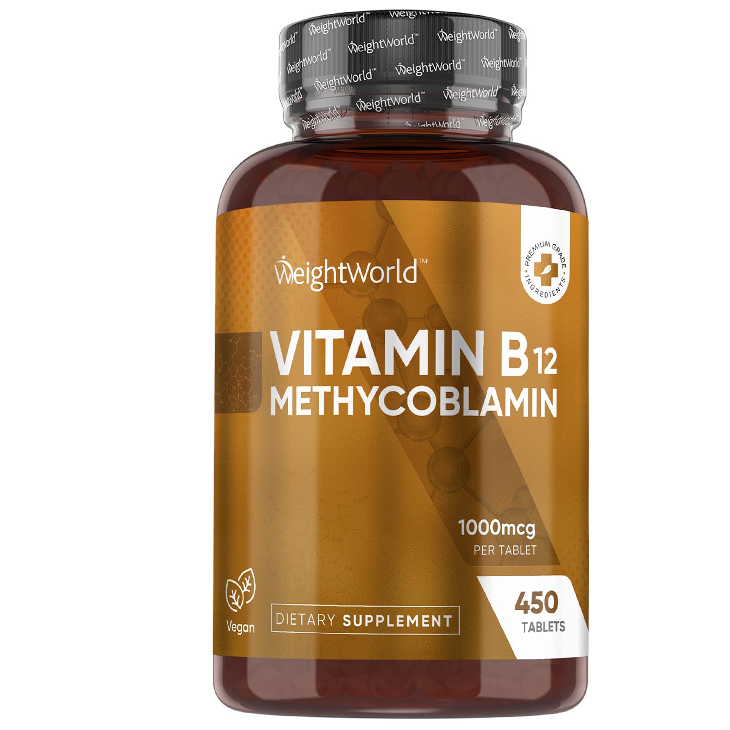 WeightWorld Vitamin B12 Tablets High Strength – 1000mcg Vegan Supplement – 400 Pure Methylcobalamin Tablets - Medaid International