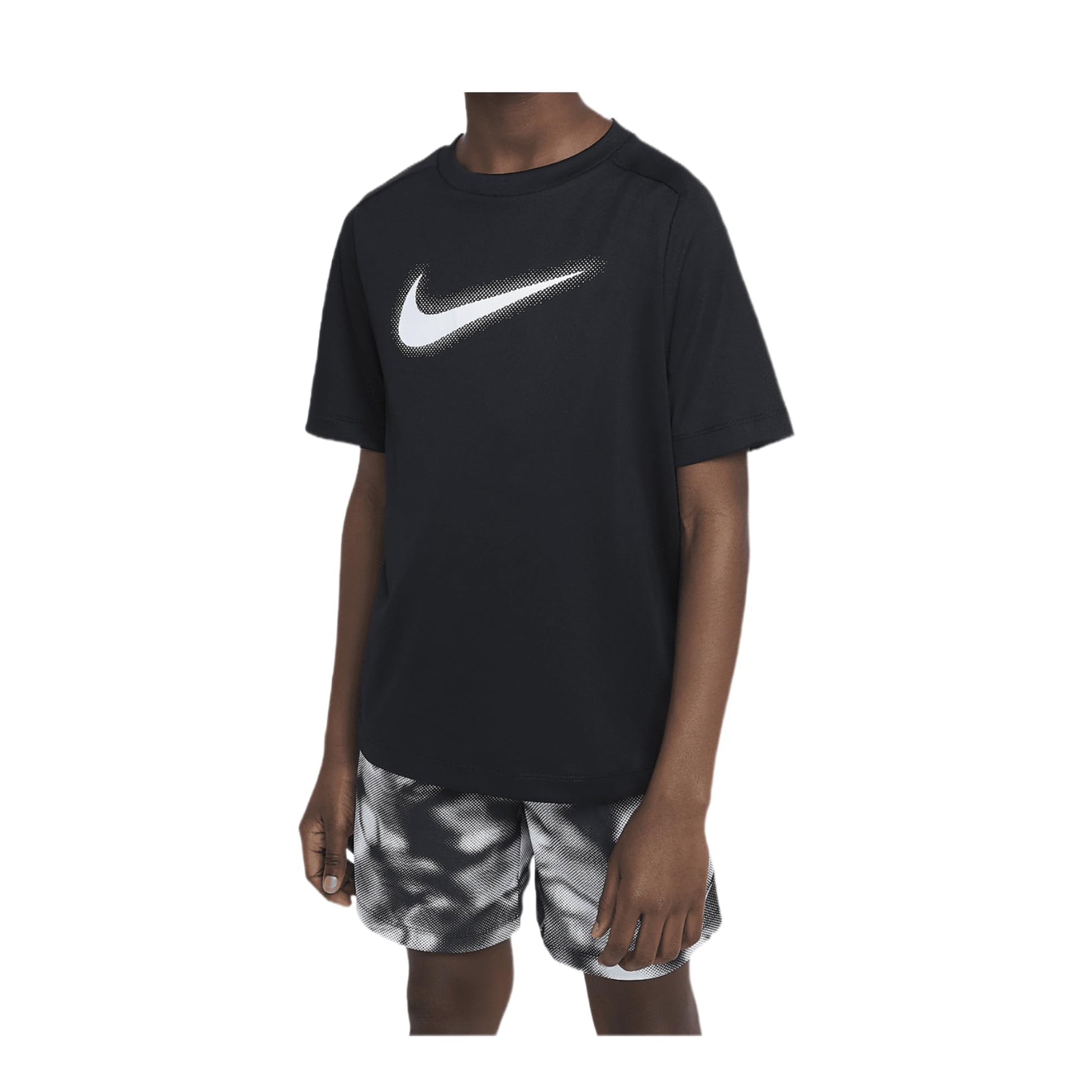 Nike Multi Big Kids' (Boys') Dri-FIT Graphic Training Top (DX5386-010, Black/White) Size X-Small - Medaid International