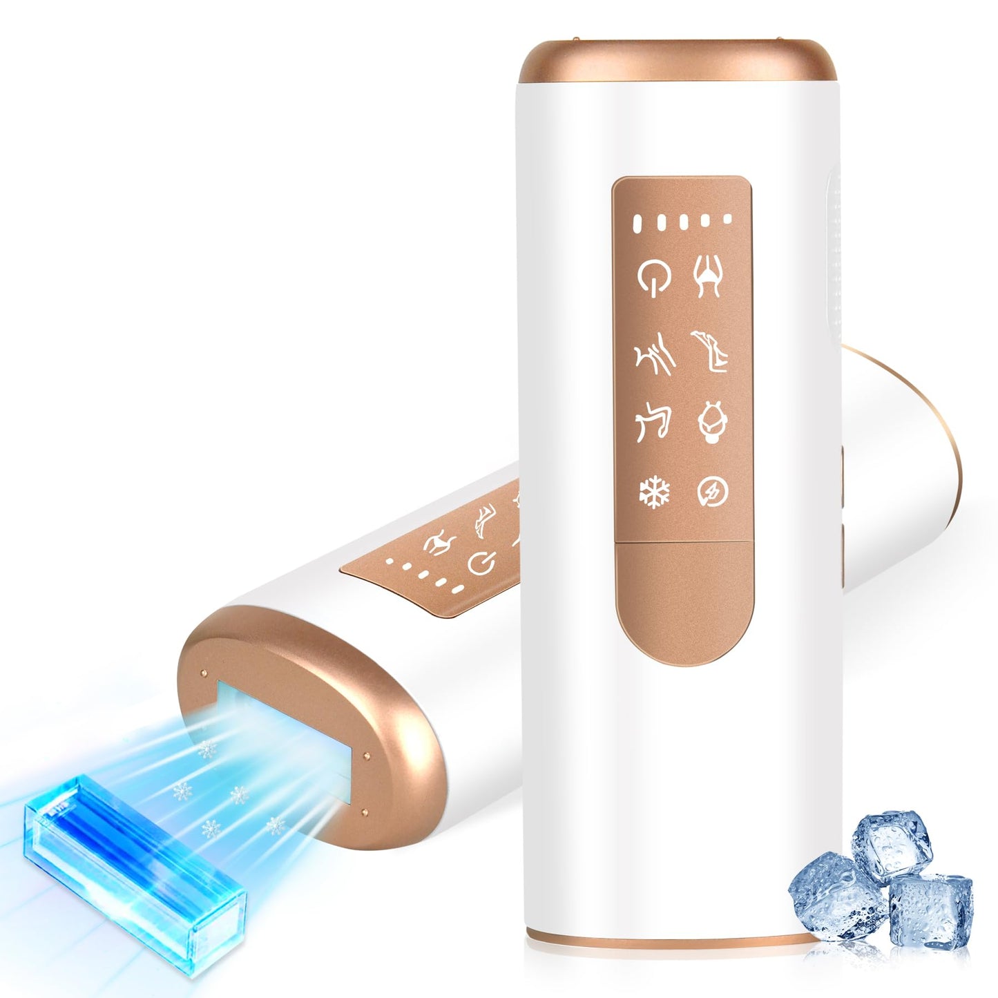 IPL Sapphire Laser Hair Removal Device for Women & Men with 45°F Ice-Cooling,Infinite Flash & Long-Lasting Results, Painless Hair Removal Device in 3 Weeks for Armpits Legs Arms Bikini Line At Home - Medaid International