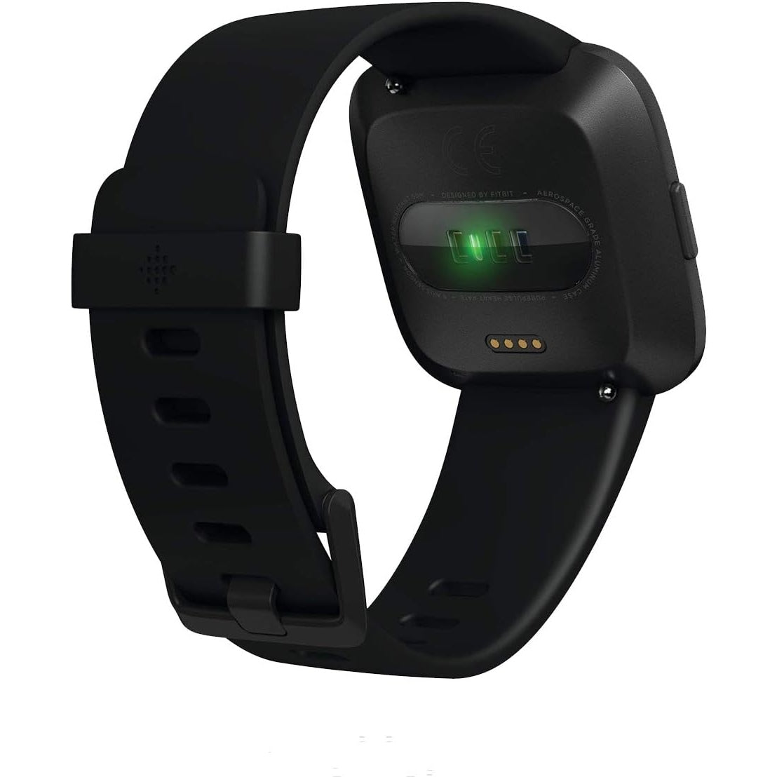 Fitbit Versa Smart Watch, Multisport Tracker, Black/Black Aluminium, One Size (S & L Bands Included) (Renewed) - Medaid