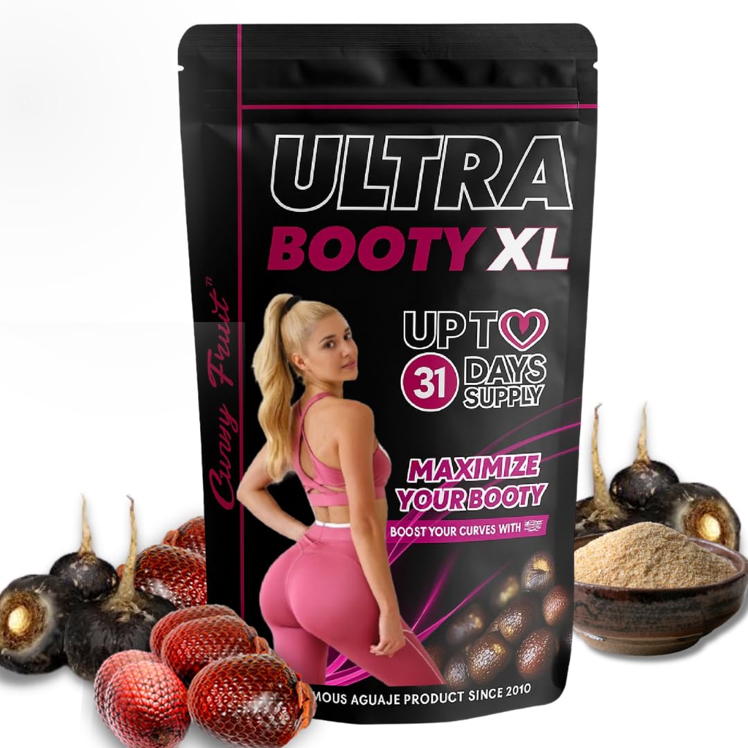 Curvy Fruit Maximum Booty Growth – Ultra Booty Powder with Aguaje + Black Maca – Glute Volume Supplement for Women - Medaid International
