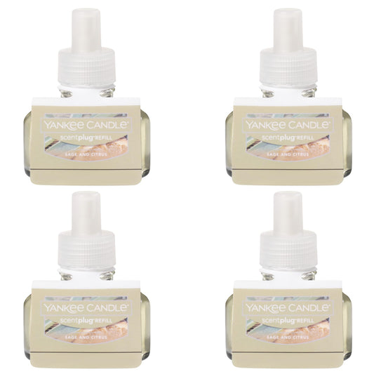 Yankee Candle ScentPlug Refill, Sage & Citrus, 1 CT (Pack of 4) - Medaid International