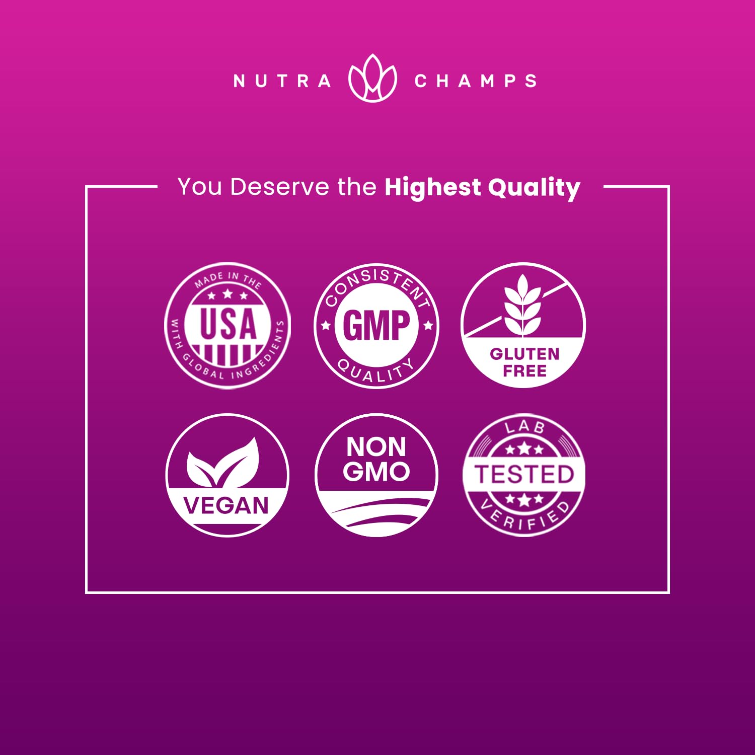 NutraChamps Resveratrol Supplement, Extra Strength Formula for Healthy Aging, Immune Support, 60 Vegan Capsules with Trans-Resveratrol, Green Tea Leaf, Acai Berry & Grape Seed Extract - Medaid International