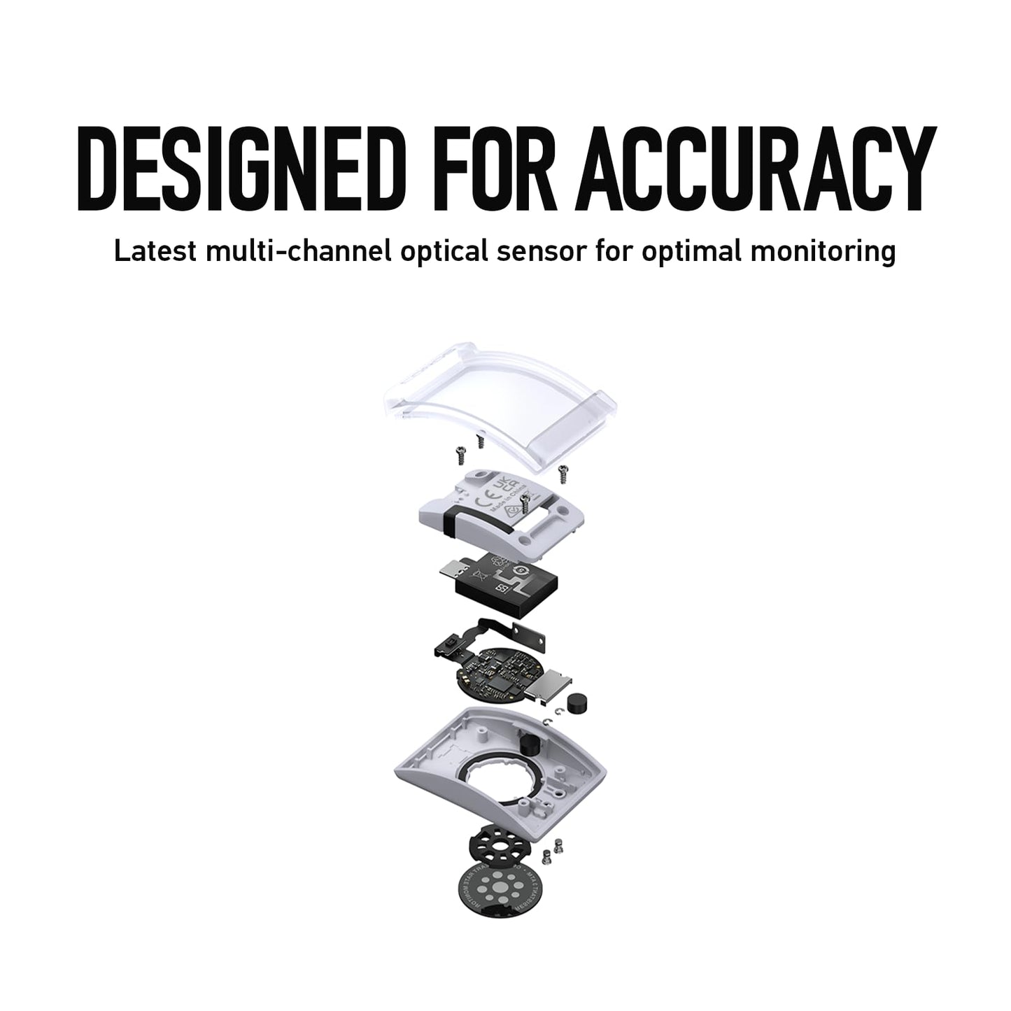 COROS Heart Rate Monitor, Comfort, Easy to wear, Auto-wear Detection, Advanced Sensor, Precise Data, Bluetooth, 38 Hours Battery Life, Connects up to 3 Devices at Once, for Run and Bike-Grey - Medaid International