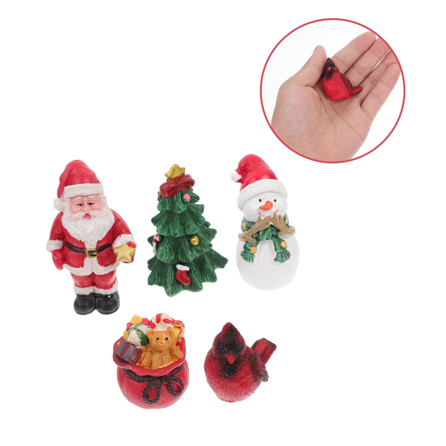 Resin Christmas Ornaments Mini Santa Claus Figurines Gnome Christmas Decor Xmas Accessory Christmas Elements Figure Resin Decor - Medaid International