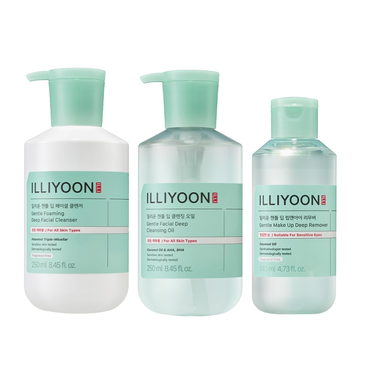 Illiyoon Gentle Deep Facial Cleanser with Cleansing Oil & Lip and Eye Makeup Remover - Medaid International