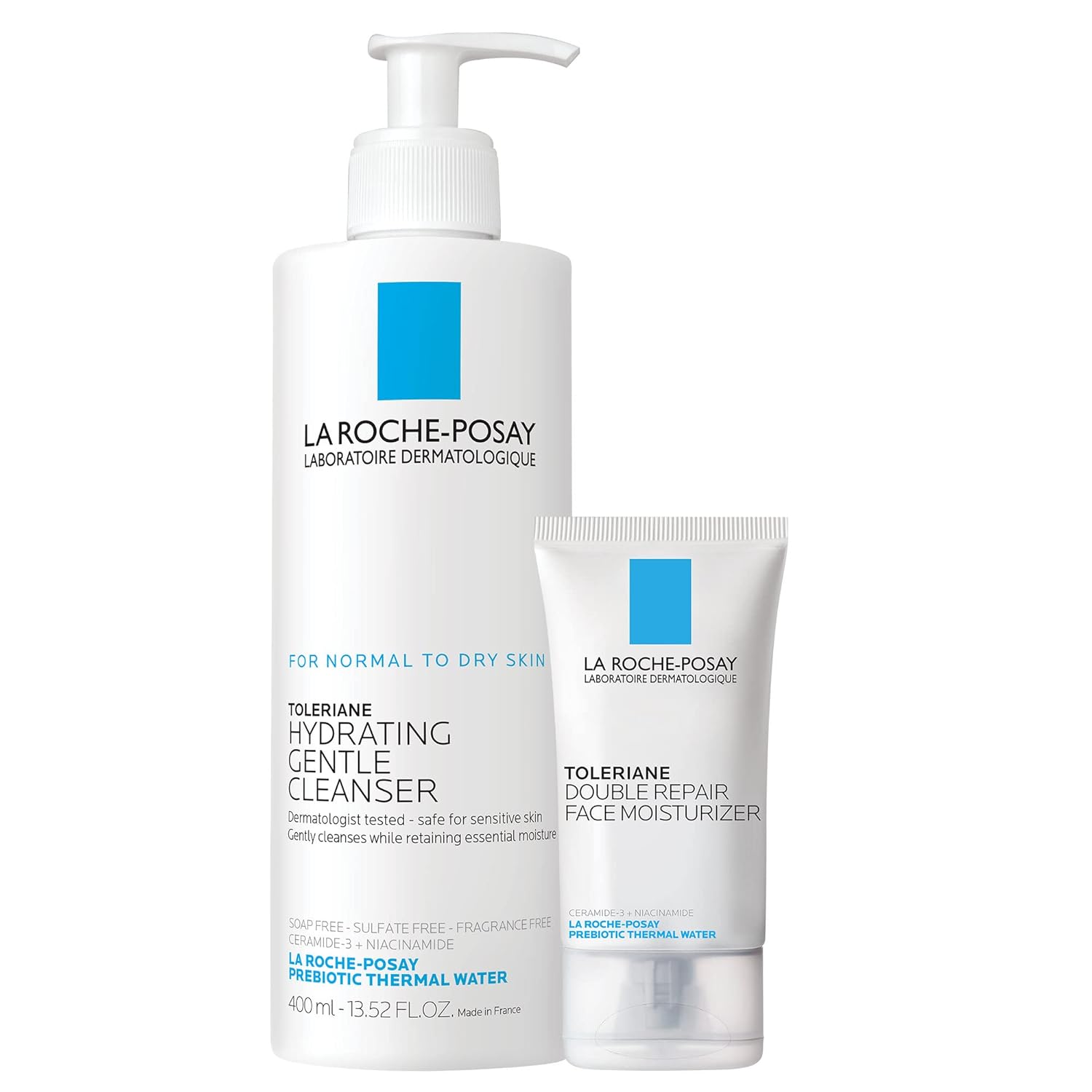 La Roche-Posay Toleriane Hydrating Gentle Face Cleanser | Hydrating Facial Cleanser With Niacinamide + Ceramides | Daily Face Wash For Dry Skin To Normal Skin | Sensitive Skin Tested | Fragrance Free - Medaid International