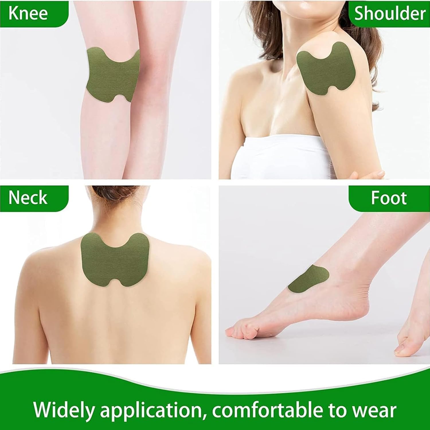 Original Herbal Natural Knee Pain Relief Patches - Plaster for Knee Support & Muscle Pain - Maximum Strength for Temporary Relief Joint Pain Relief - Adhesive Heat Patches Made with Natural Herbs for Wellness (12 Pads) - Medaid