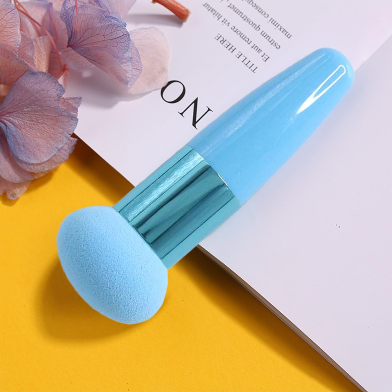 Foundation Makeup Sponge with Handle – Mushroom Shape Beauty Blender Stick for Smooth Application, Perfect for Liquid and Cream Cosmetics - Medaid International