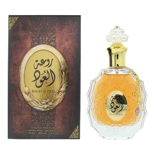 Lattafa Rouat Al Oud for Unisex Eau de Parfum Spray, 3.4 Ounce - Medaid International