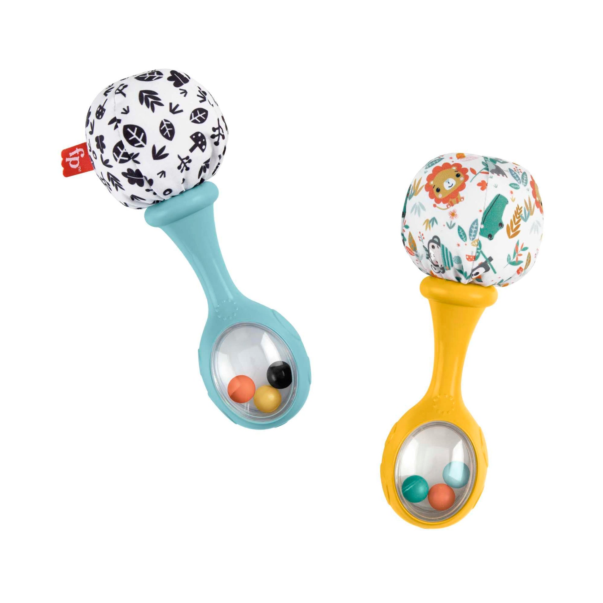 Fisher-Price Rattle ‘n Rock Maracas Baby Rattle Sensory Toys for Newborn Babies Ages 3 Months and Older, HMF34 - Medaid International