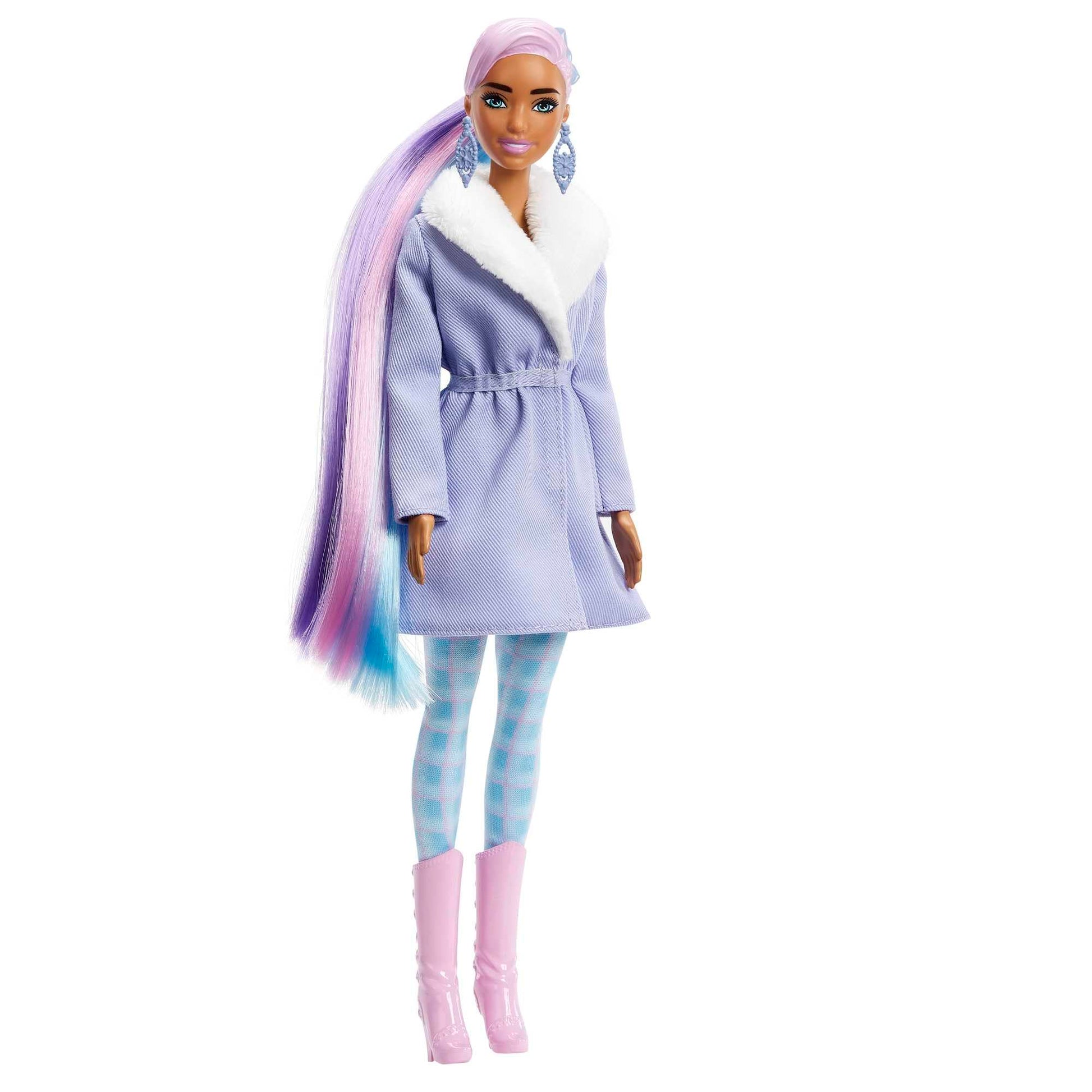 Barbie Color Reveal Advent Calendar, 1 Color Reveal Doll & 3 Pets, Clothes, Accessories & 2 Hair Extensions, 25 Surprises, for Kids - Medaid International
