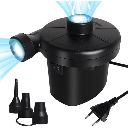 2-in-1 Electric Air Pump – Portable Inflator & Deflator with 3 Nozzles (150W)