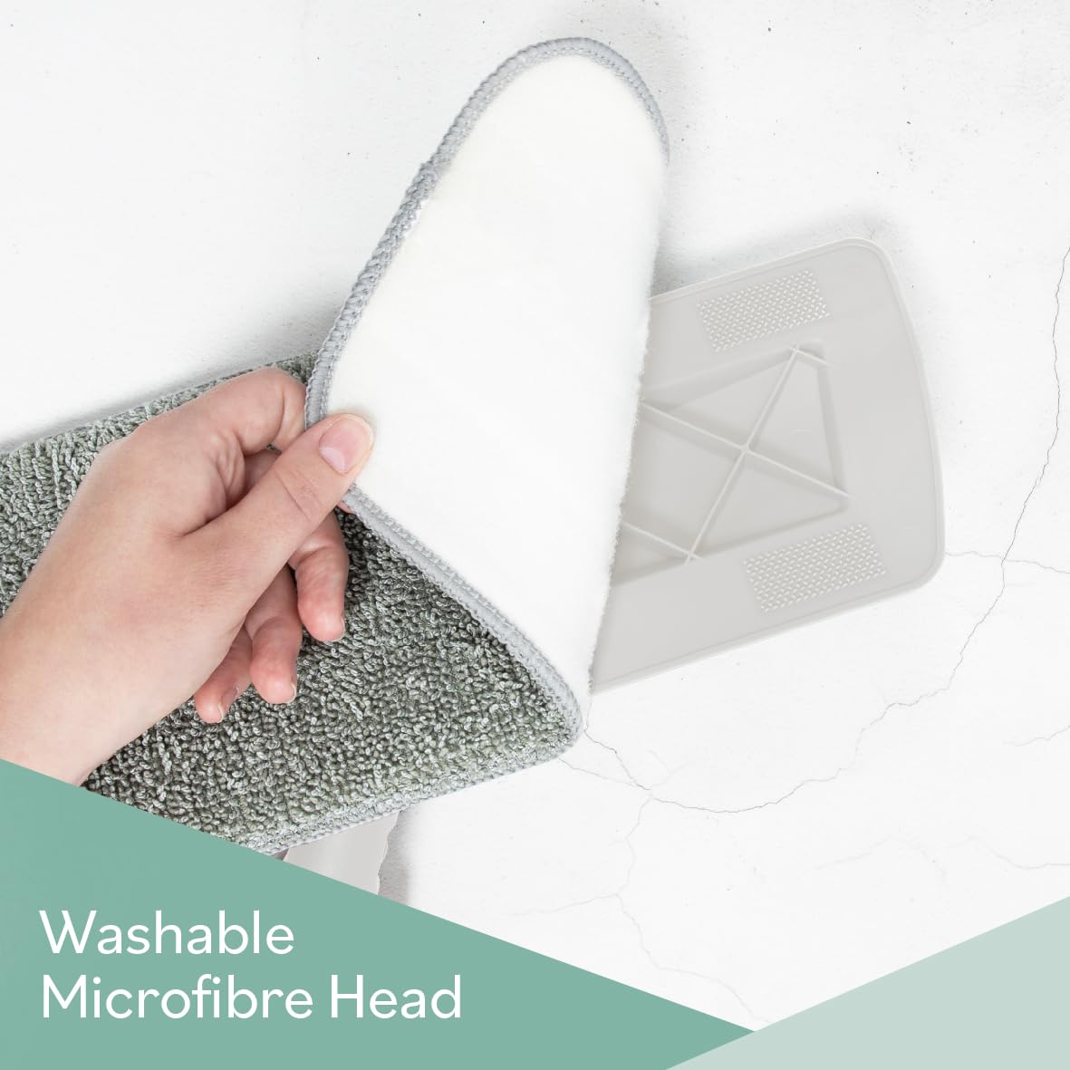 Anika 66049 Spray Mop with Reusable and Washable Microfiber Pad / Wet and Dry Floor Cleaning with 400 ml Refillable Bottle / Cleans House, Kitchen, Wood Floor, Laminate, Tiles - Medaid International